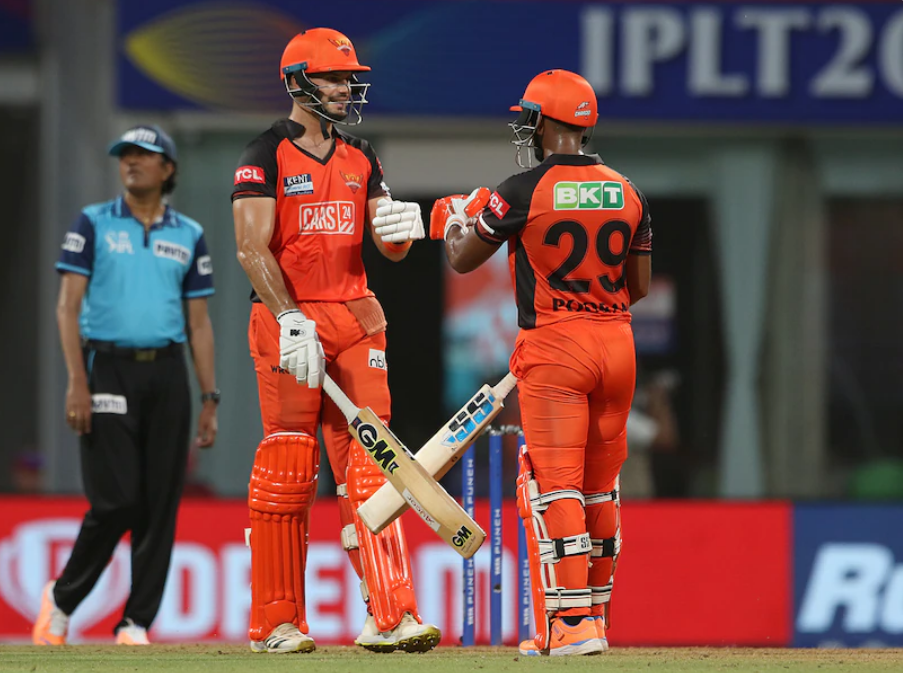 Aiden Markram and Pooran took SRH home in the end. Image : IPL/BCCI