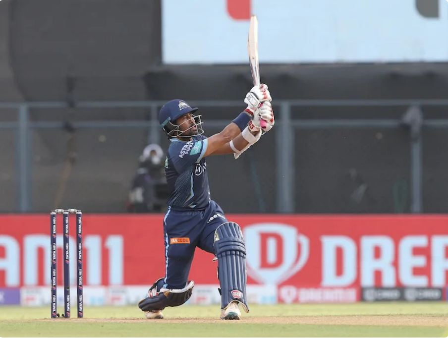 Saha scored 67* in the chase for GT. Image : IPL/BCCI
