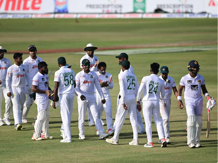First test between Sri Lanka and Bangladesh ended in draw. Image : AFP