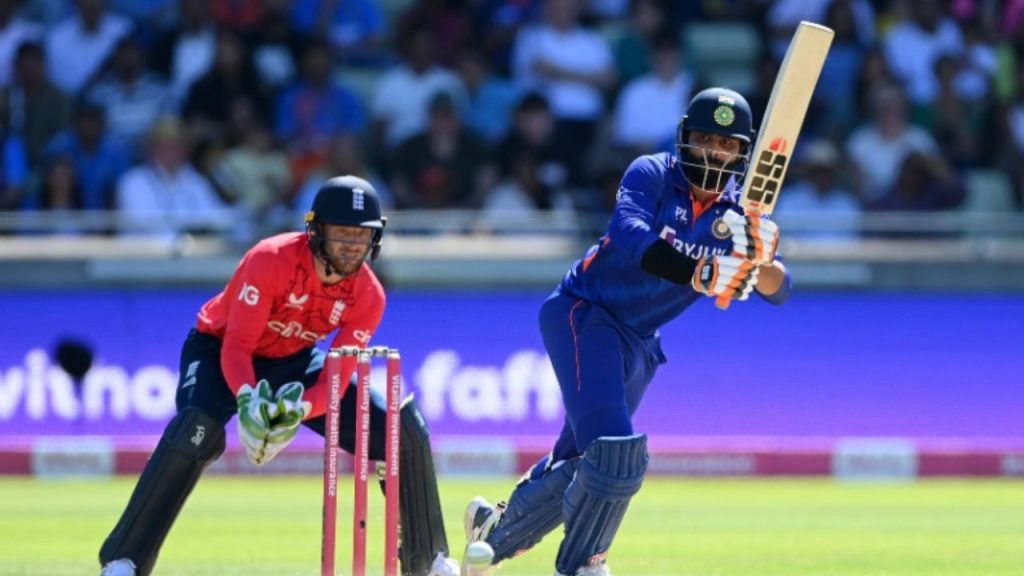 Ravindra Jadeja scored crucial 46* in the end. Image : AFP